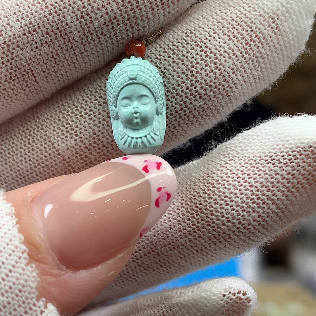 绿松石未镶嵌挂件