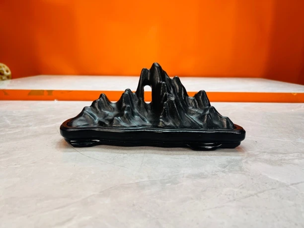 中式灵璧石山峰鱼缸造景造型家居观赏摆件24 9 10