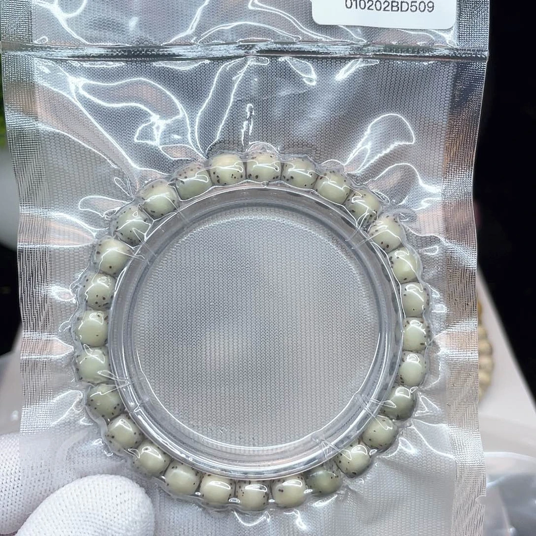 星月菩提手串8/7河豚半壁大留白单圈