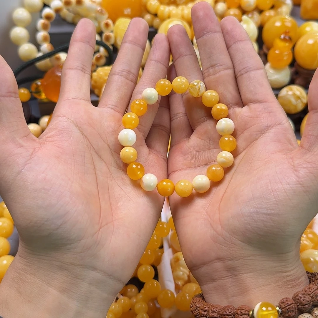 琥珀珠宝奇石未镶嵌10mm