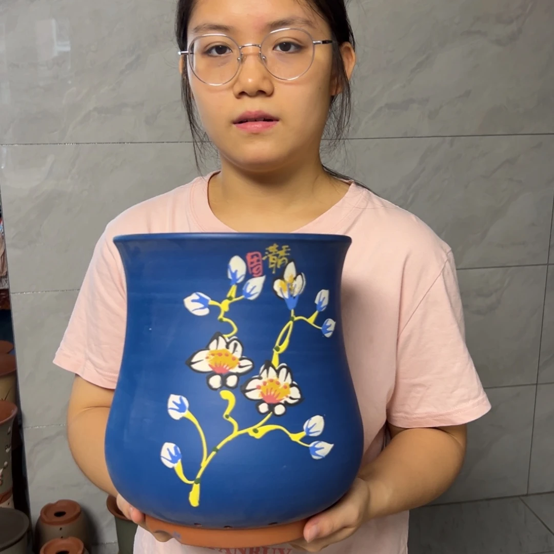 宜兴川阁紫砂花盆单个