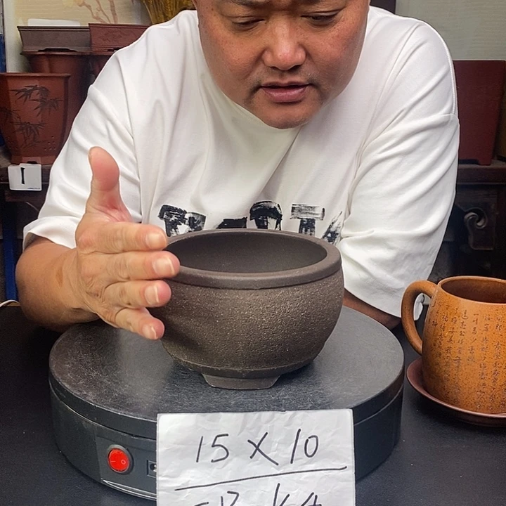 紫砂花盆货号一只K4