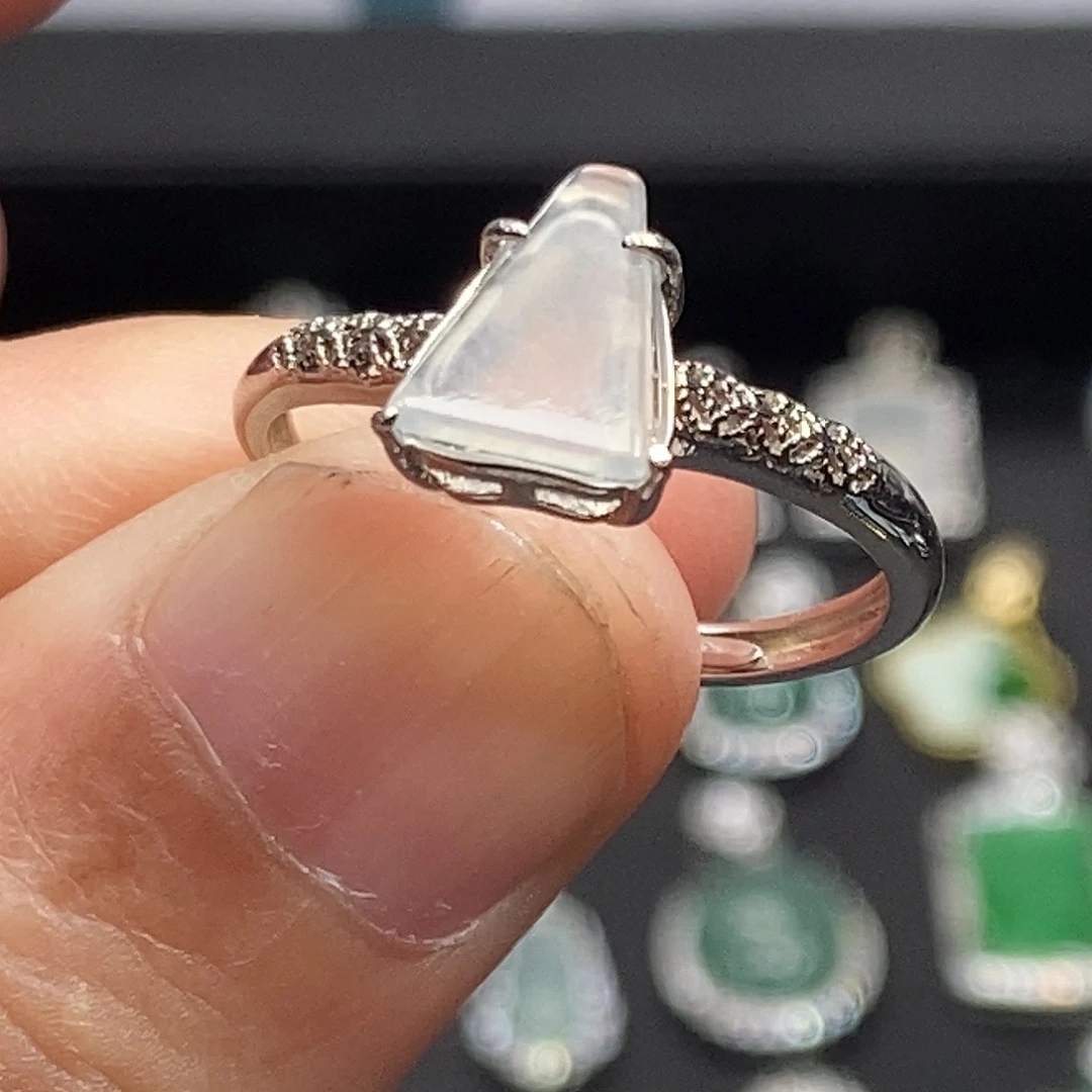 翡翠银S925镶嵌戒指