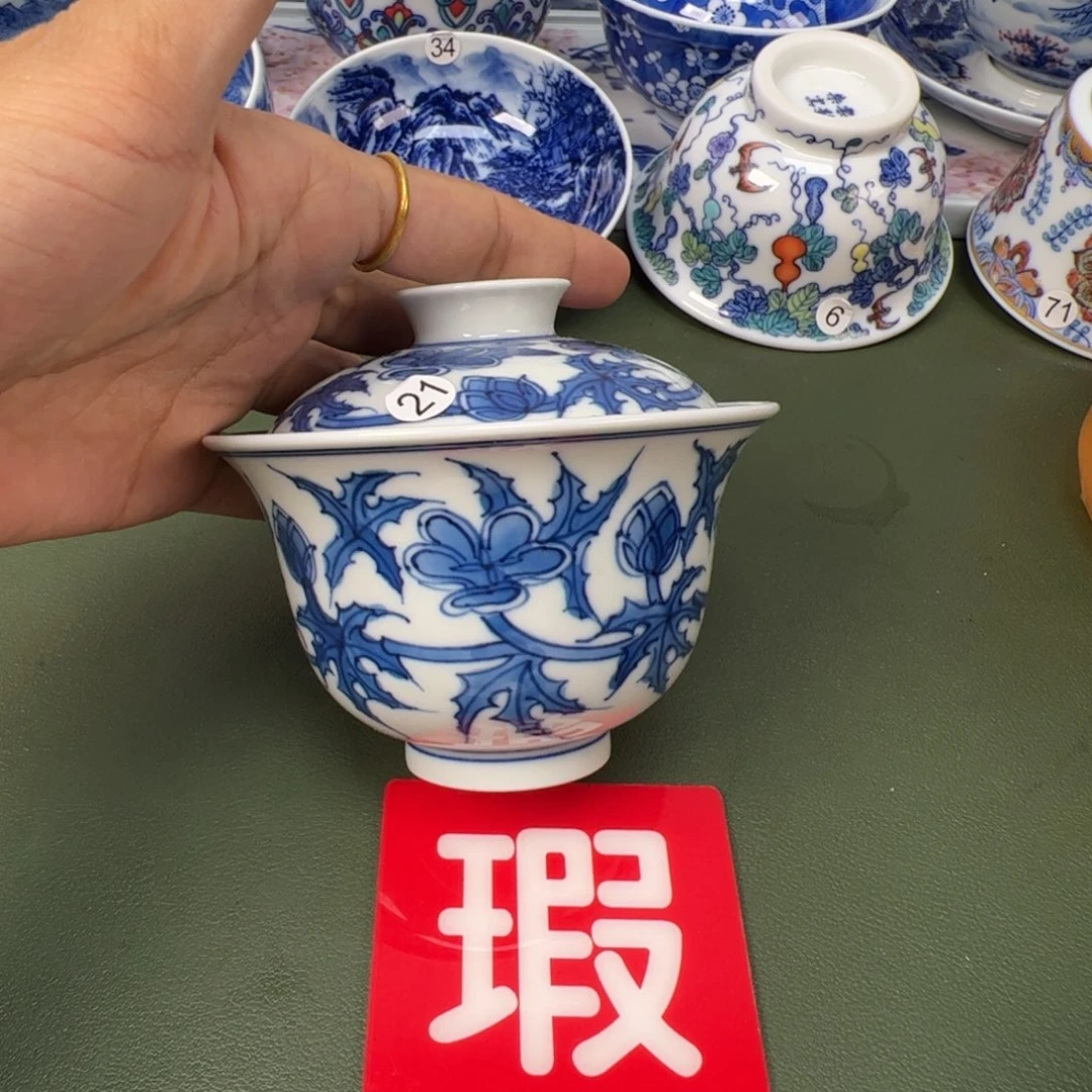 陶瓷景德镇纯手工纯手绘茶具木木21