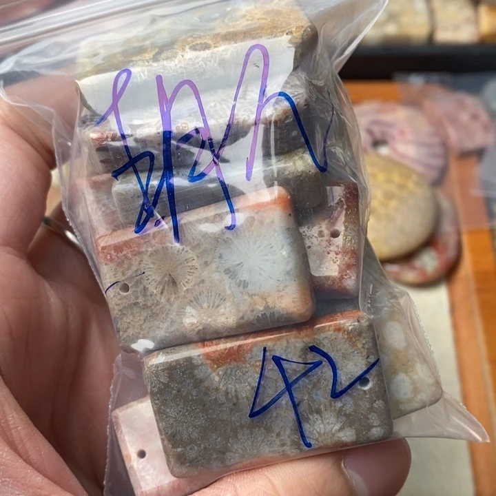 硅化玉颈饰足金镶嵌玥*