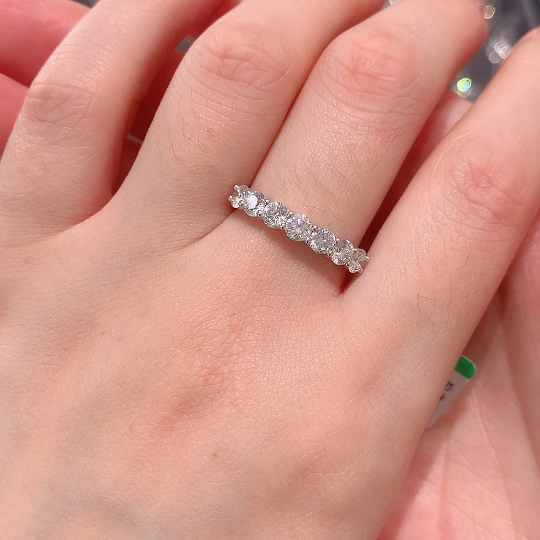 实验室培育钻石铂Pt950镶嵌单颗15分七公主