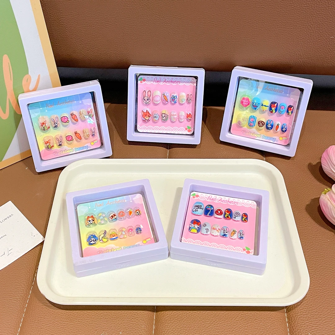 2026可爱卡通短款少女可拆卸甲贴日常狐尼克风格儿童配饰儿童玩具