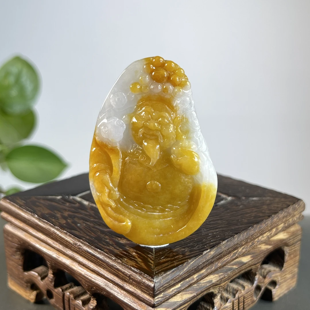 JGB27-72  天然缅甸A货翡翠  财神爷