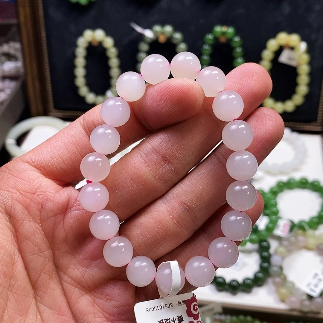 手串未镶嵌和田玉藕粉10