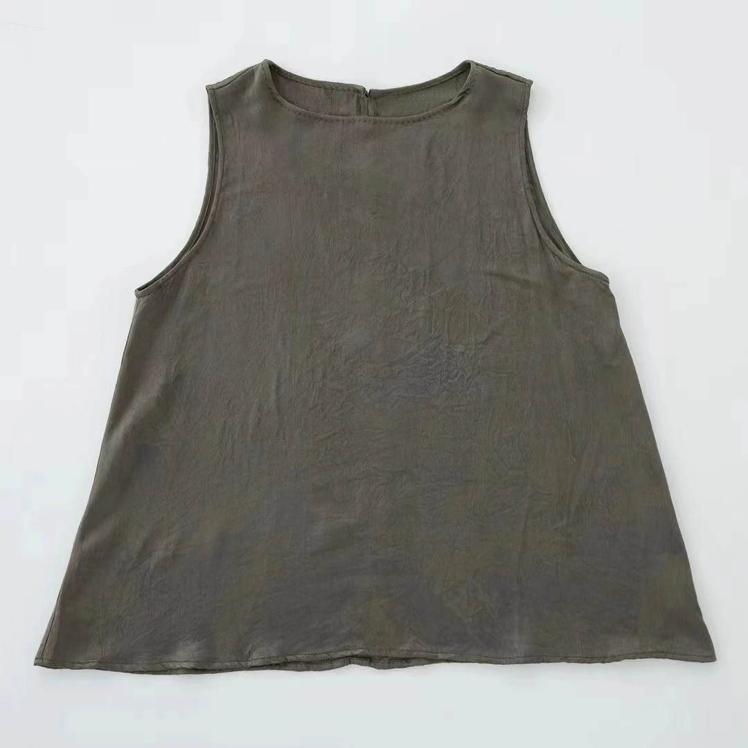 万物身客 垒B2153 真丝复古提花背心 胸围102 后中长60