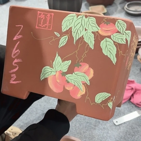 紫砂花盆c****）宜兴紫砂