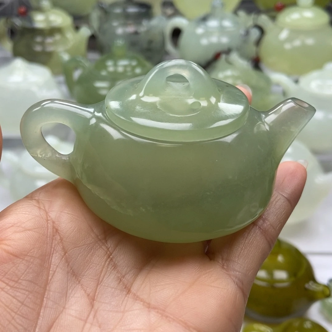 鲍***7蛇纹石玉未镶嵌壶