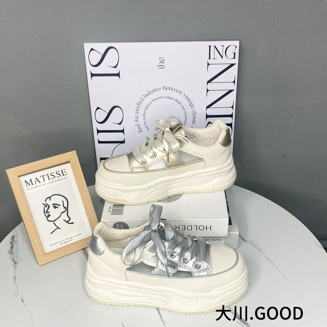 镂空运动凉鞋女2024新款夏季透气爆款休闲厚底小白鞋8836X1