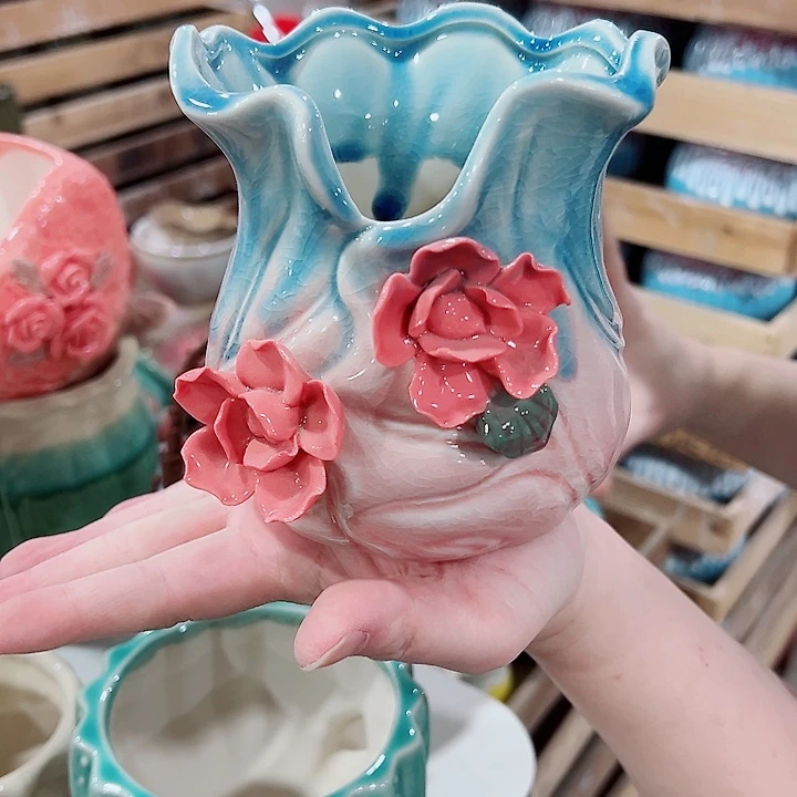 有孔，凑单福利满10元发货陶瓷多肉花盆！