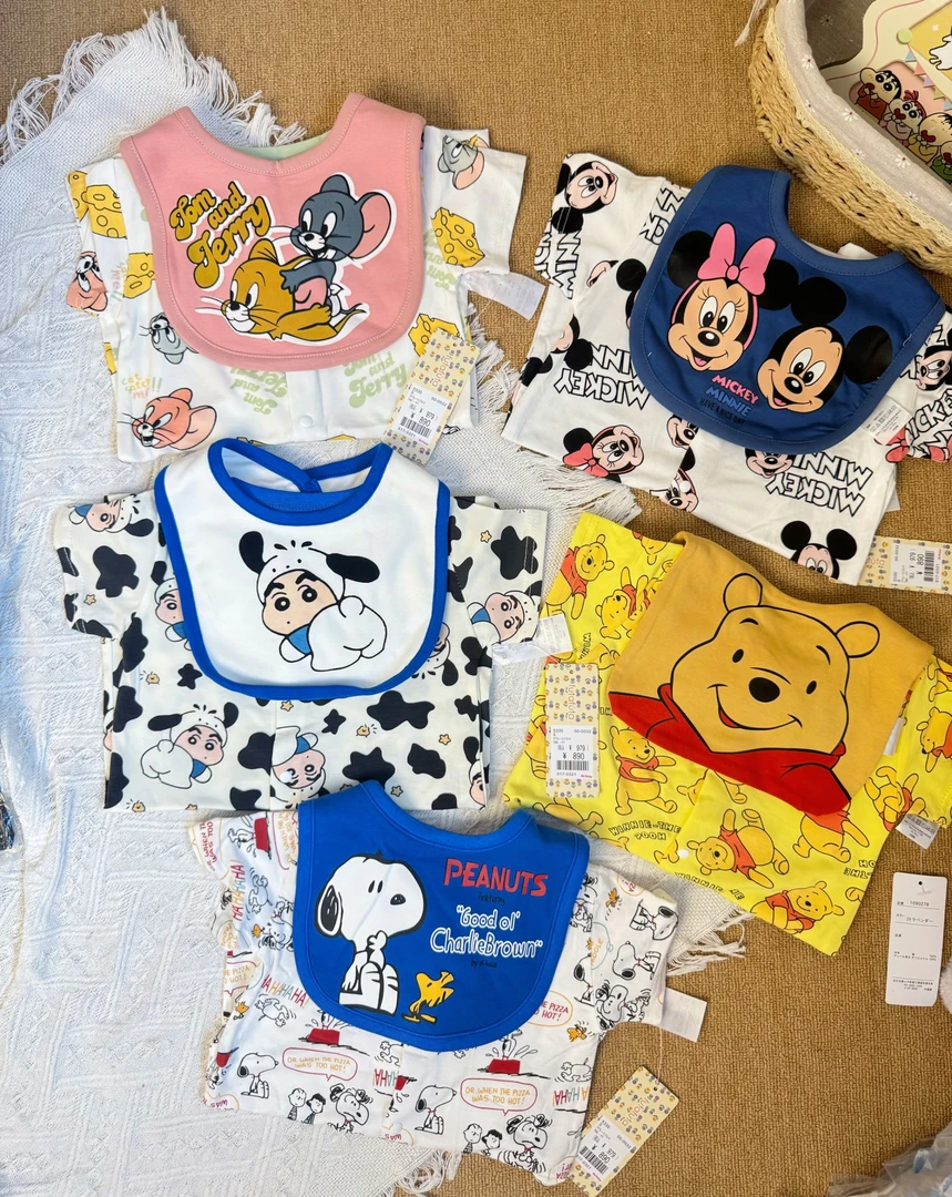 日单口水巾可爱爬服