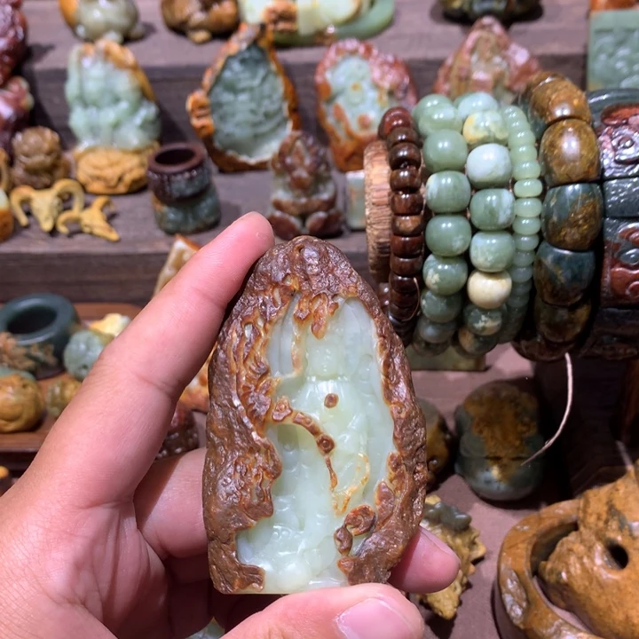 岫岩河磨玉（透闪石质玉）未镶嵌挂件