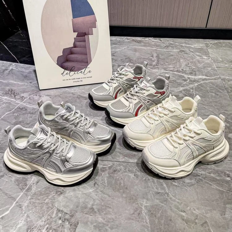 【大蒙专属】@厚底老爹鞋女2025早春新款网面复古百搭休闲运动鞋潮