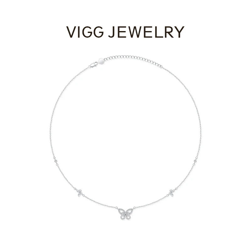 VIGG 铜合金项链 小福蝶项链 轻奢时尚百搭个性饰品