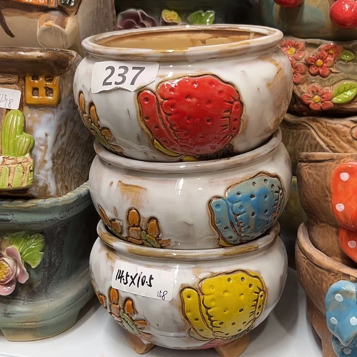 粗陶材质多肉花盆