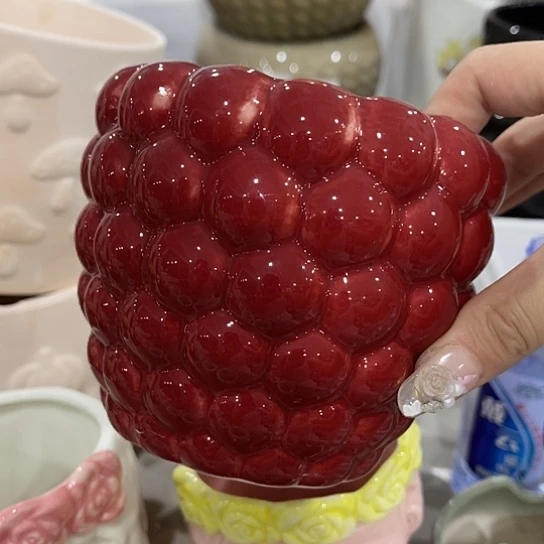 多肉绿植陶瓷花盆9.9包邮，有孔