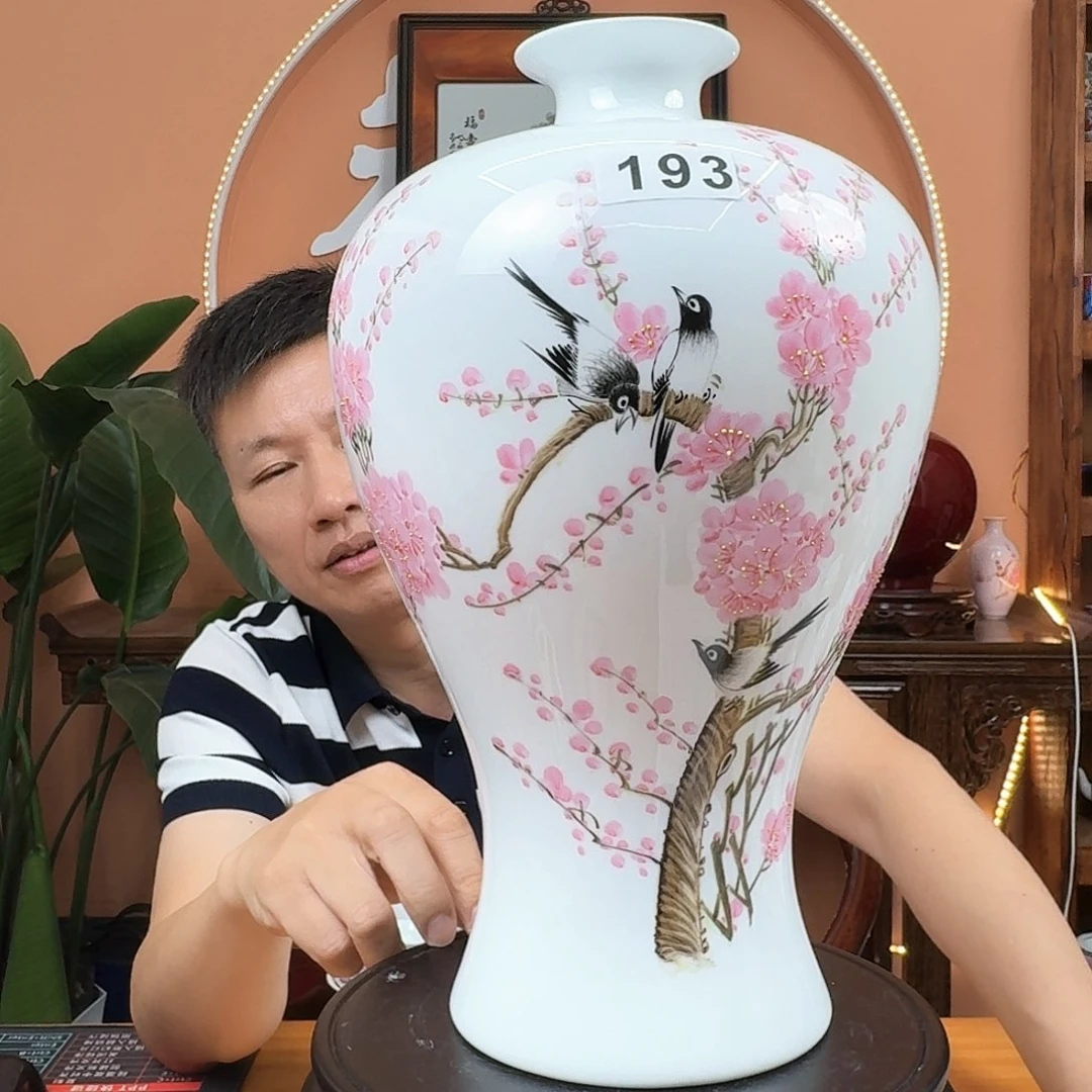 景德镇陶瓷手工手绘花瓶