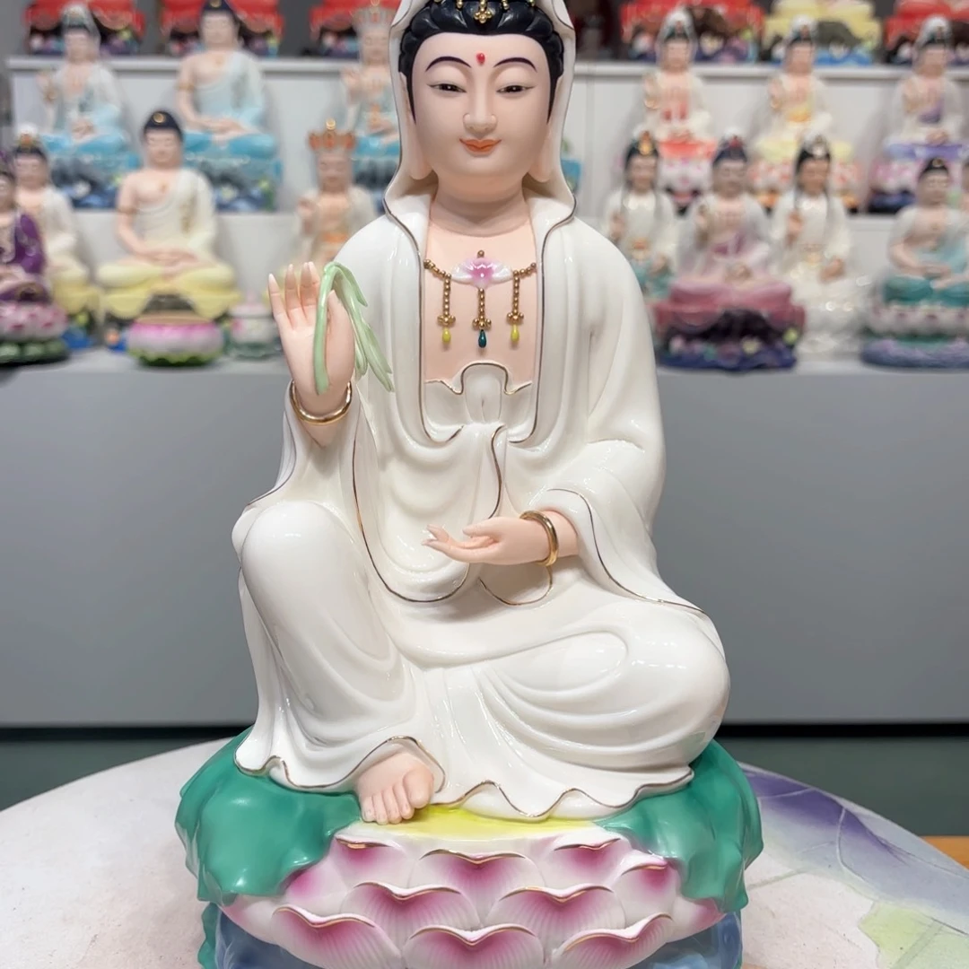 摆件瓷摆件观音13吋