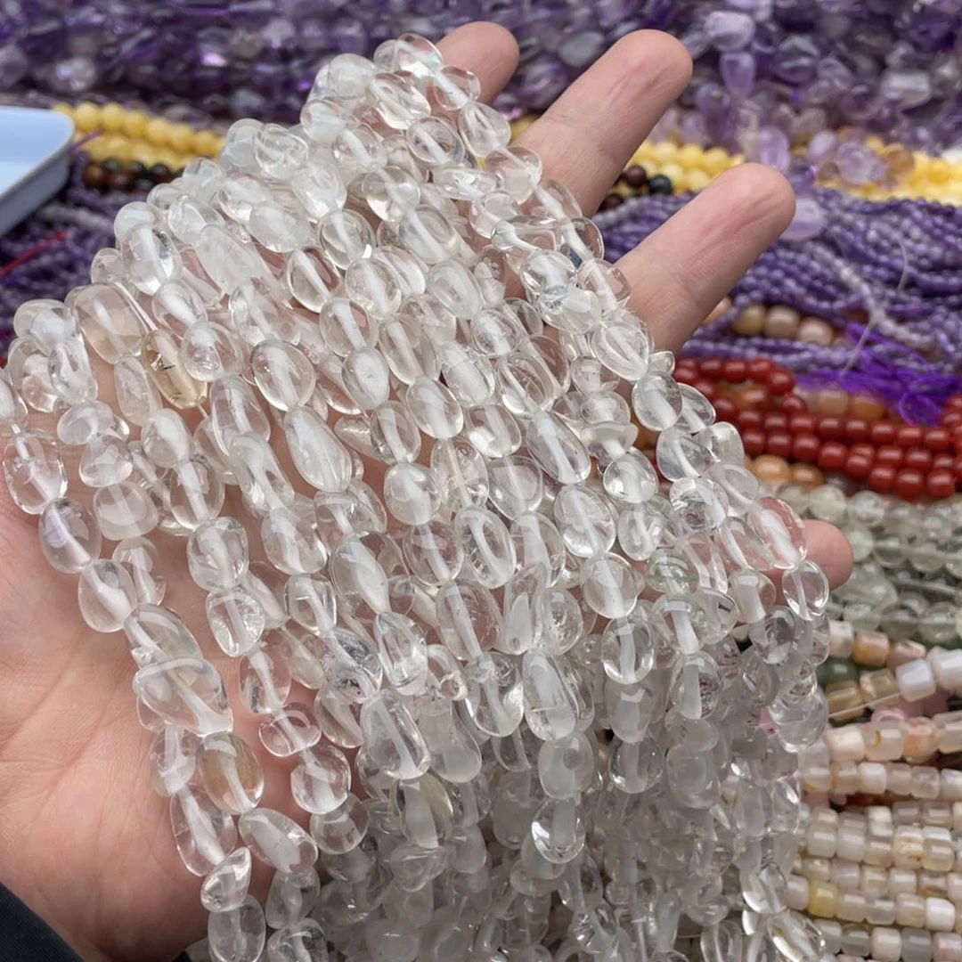 玛瑙/玉髓珠宝半成品未镶嵌一条装8mm白水随行