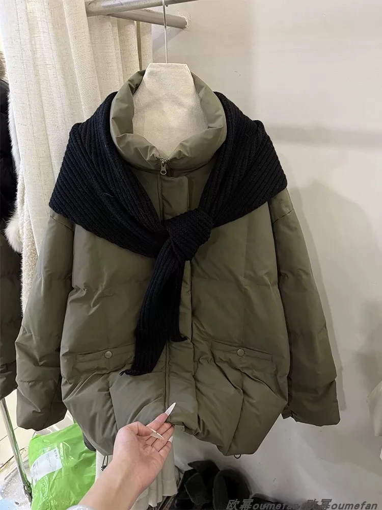 018大韩家韩系百搭羽绒服（带披肩）