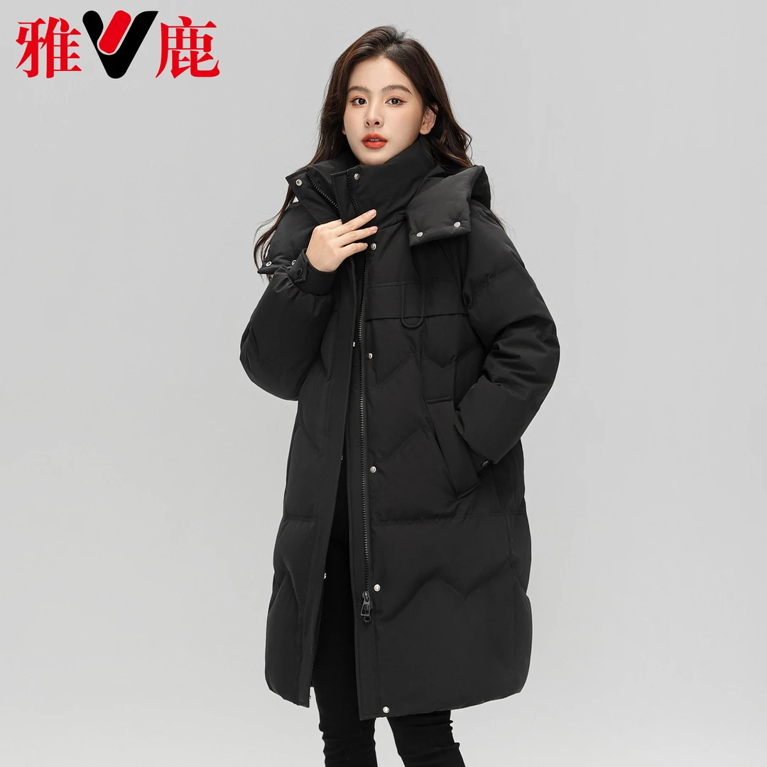 【大清仓】雅鹿羽绒服正品中长款90白鸭绒女士冬季外套休闲百搭