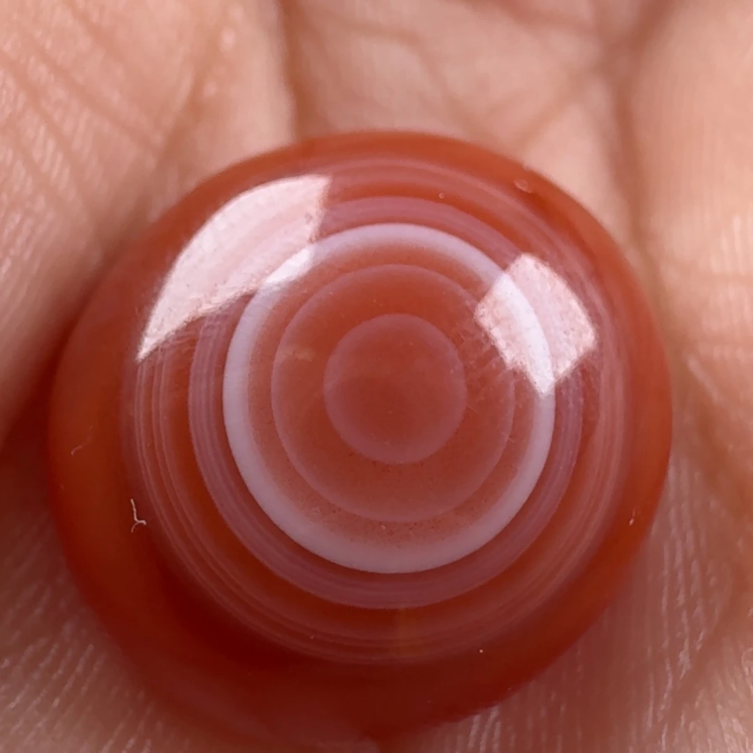 南红玛瑙未镶嵌天眼蛋面15.8x9.3