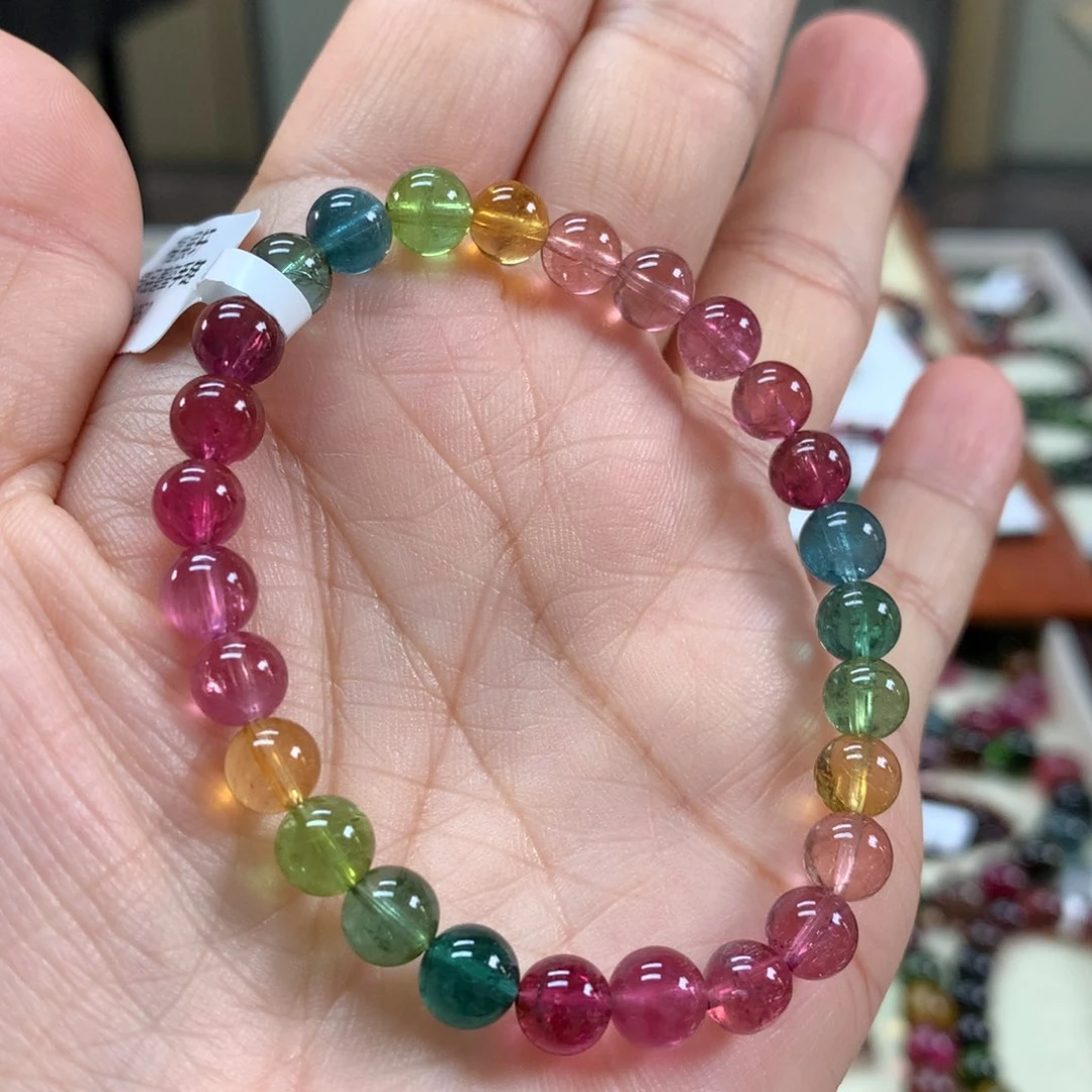 碧玺手链未镶嵌6.7毫米左右