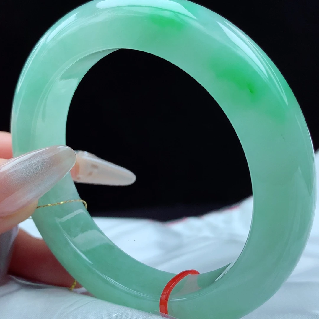 未镶嵌手镯翡翠56圈468宽版厚装