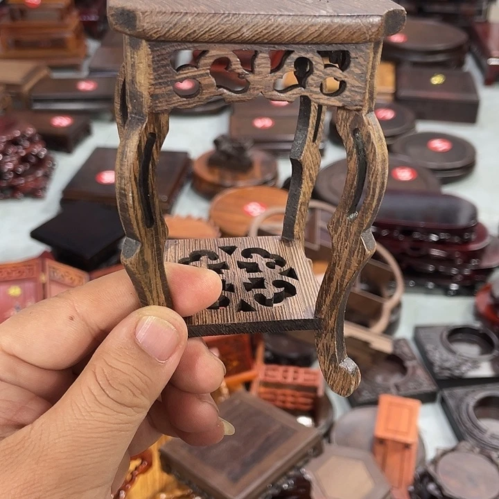 红木底座工艺品紫砂红木底座工艺品2个