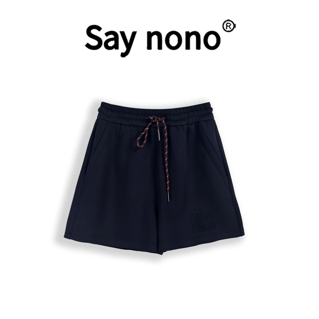 懒猫nono│Saynono 时尚休闲百搭显瘦抽绳设计运动短裤 WD8535B