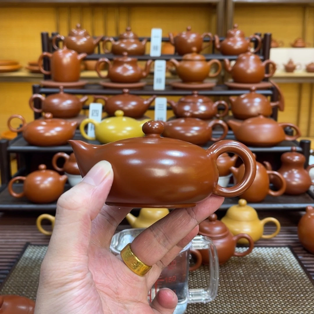 茶壶紫砂潮州手拉壶 红