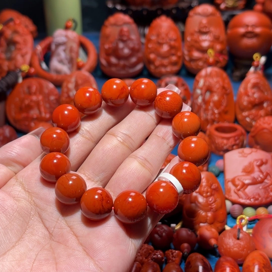 南红玛瑙手串未镶嵌花****空