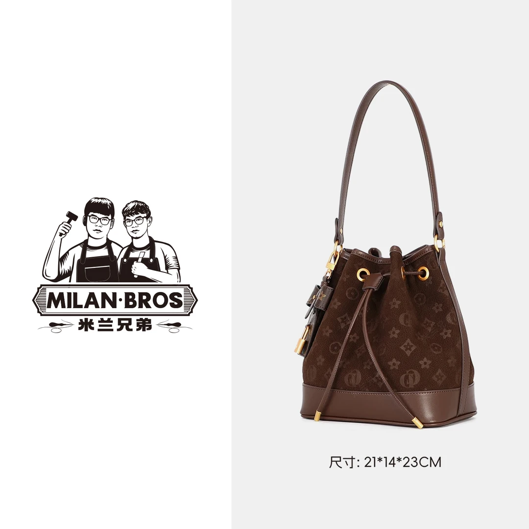 COCO DORIS【那不勒斯】高级感女士经典印花单肩水桶包