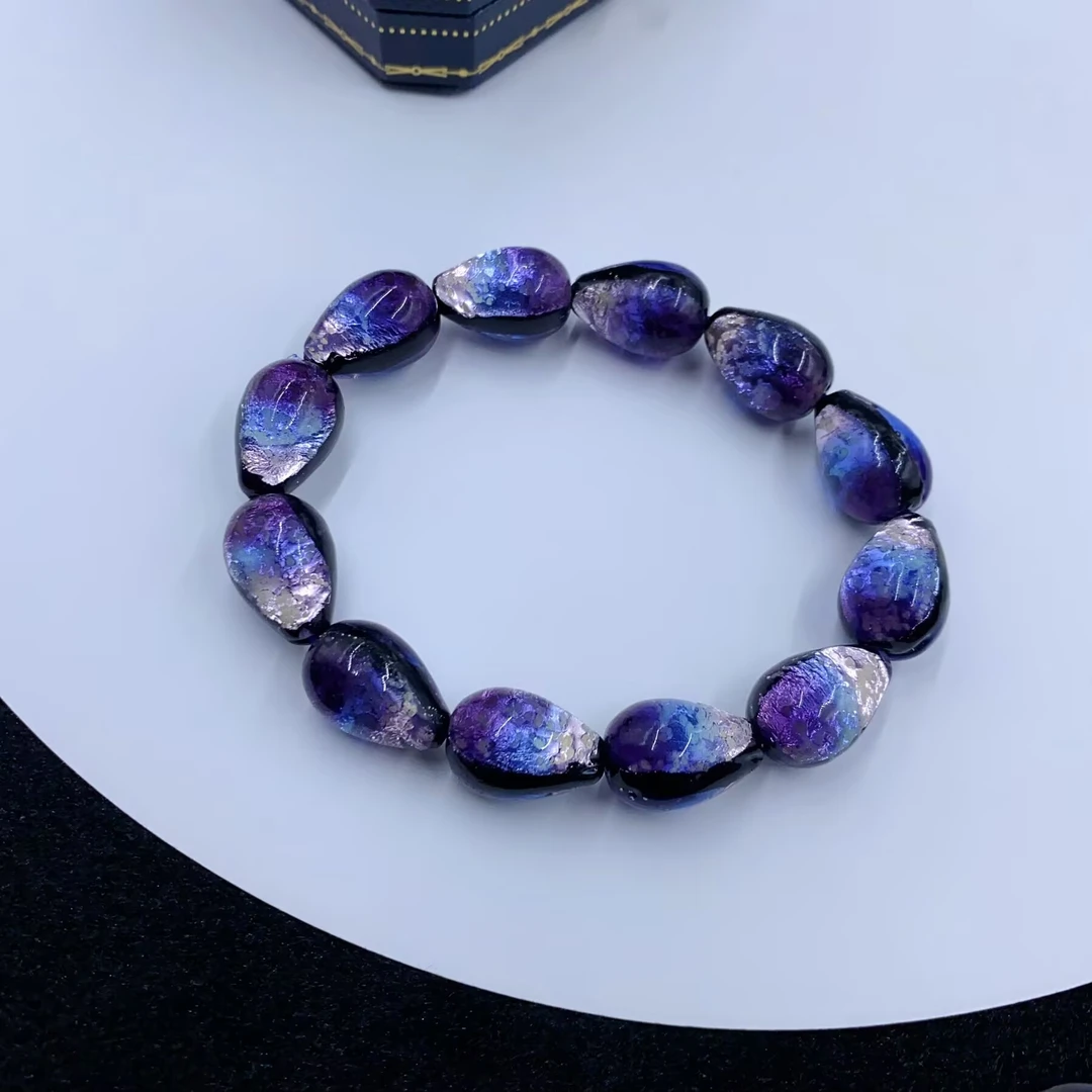 5066 紫色珠珠手串多样性发货