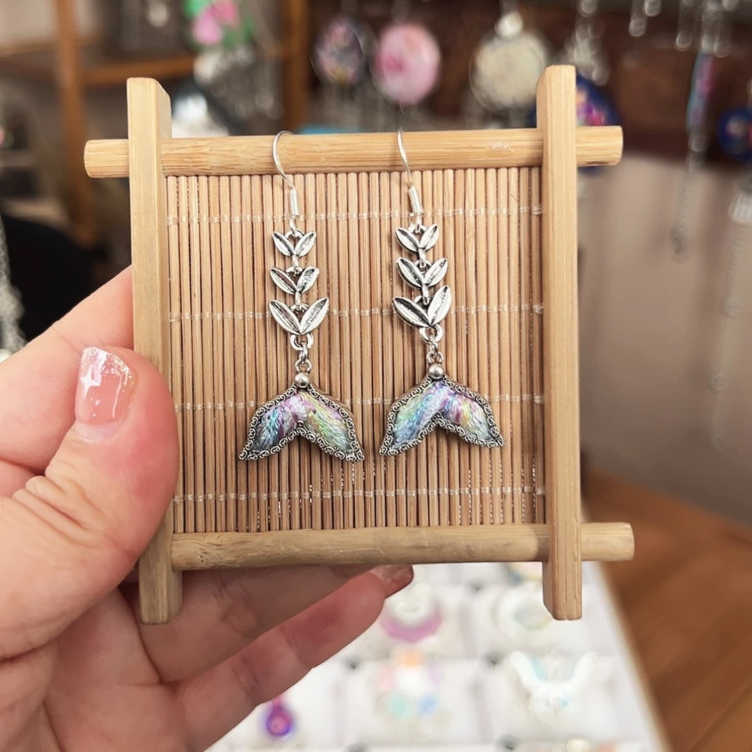 非遗苗绣手工耳环