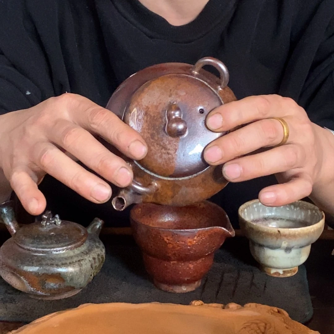 紫砂柴烧紫砂茶具