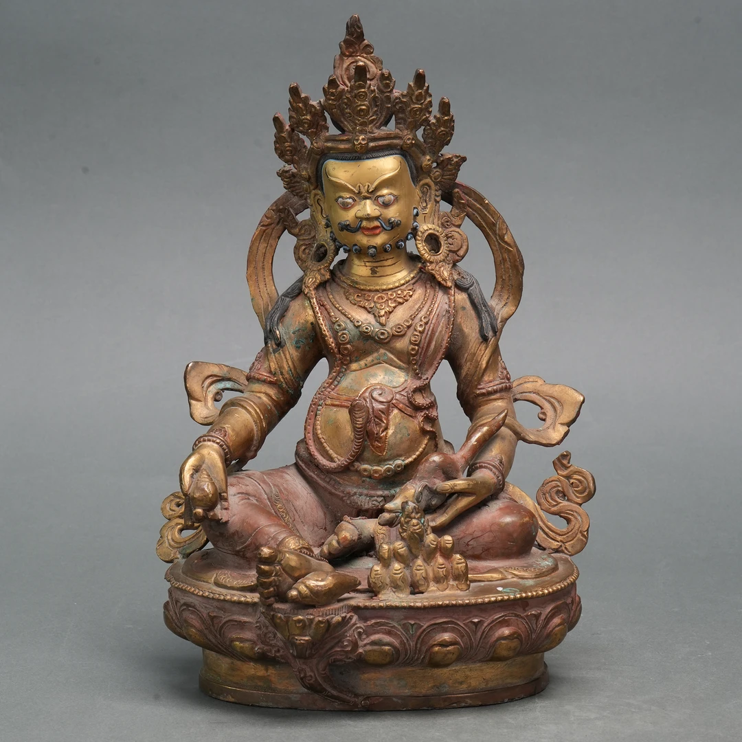 LOT 011730 20世纪 铜鎏金黄财神造像【古董拍卖】