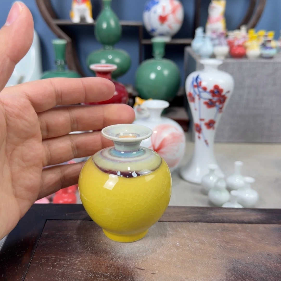 陶瓷手工小花器摆件