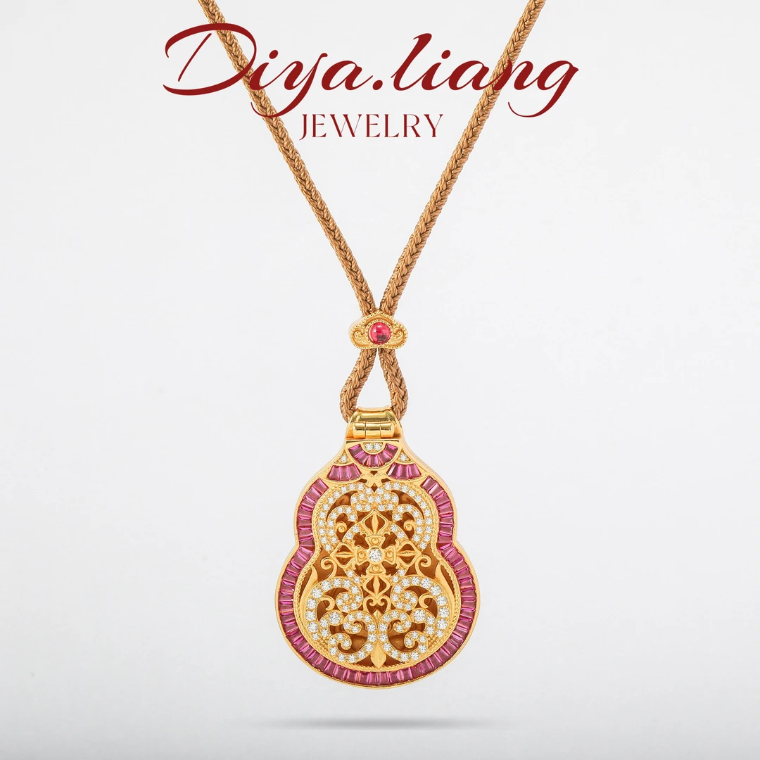 坠链均925银 梁雅帝新品【七宝妙仙财福葫芦】精工设计款纯银项链