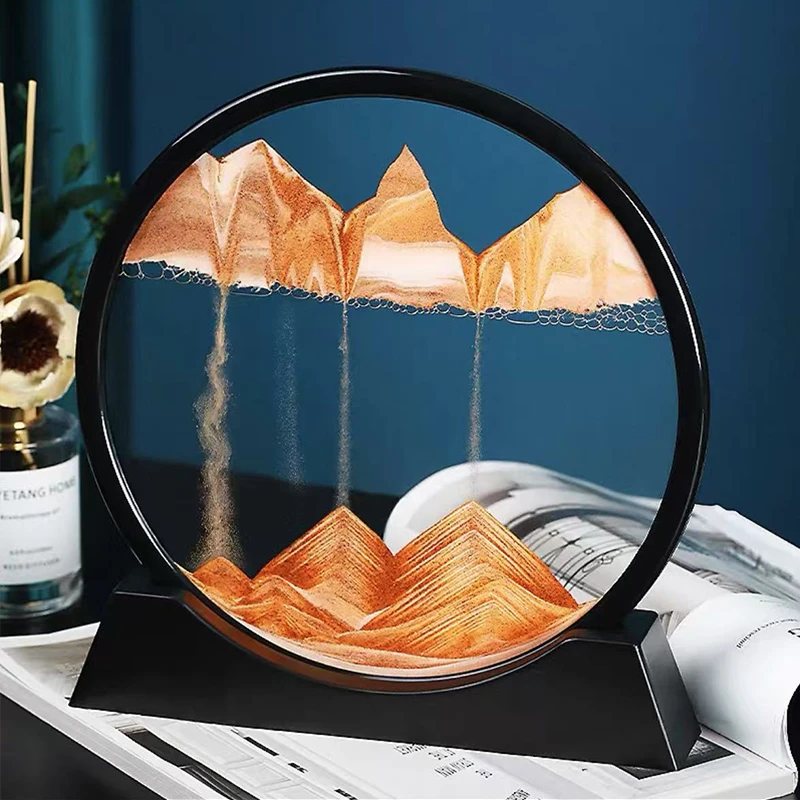 流沙画摆件创意艺术沙漏客厅酒柜电视柜装饰品送女生同学生日礼物