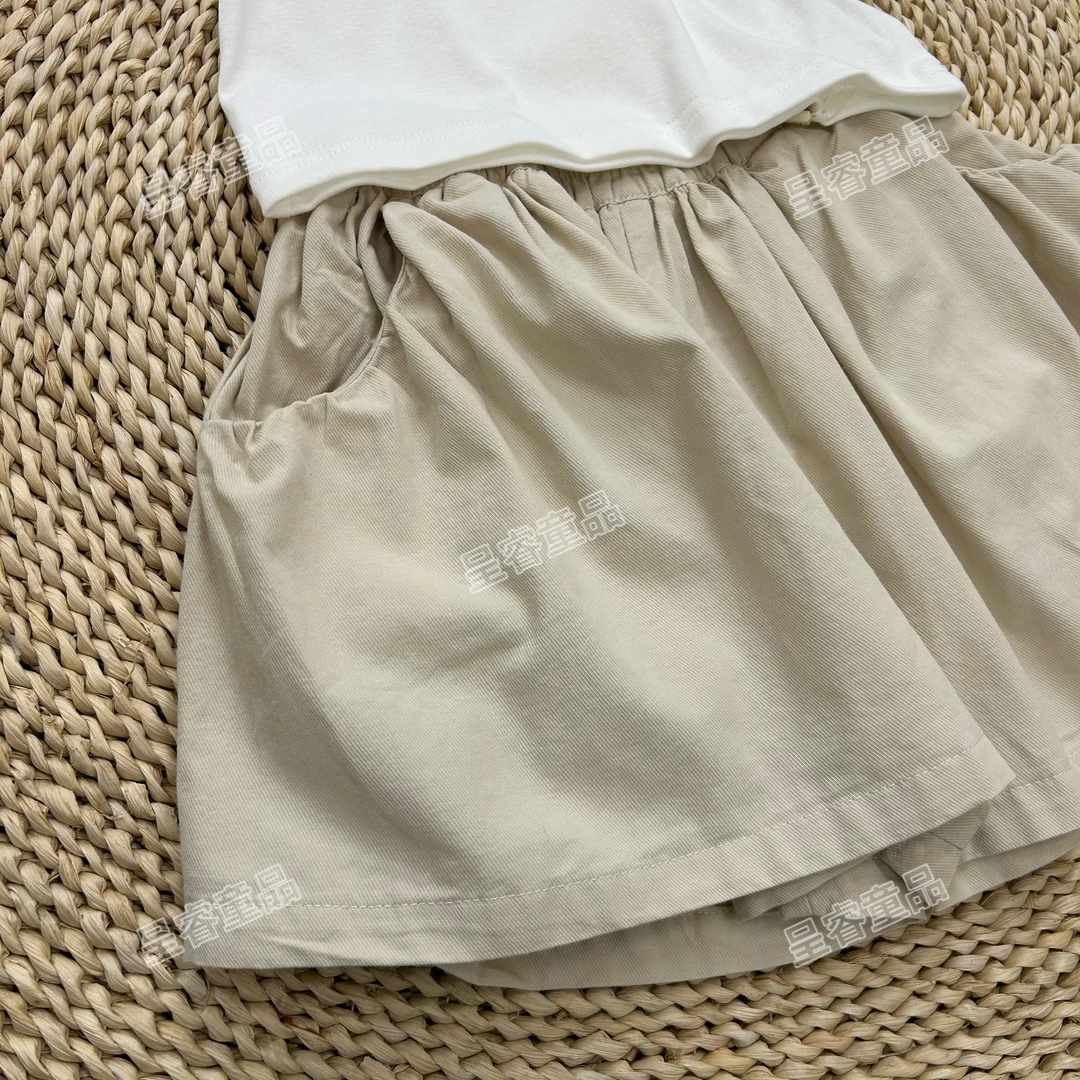 女童宝宝休闲宽松阔腿裤宝宝短裤儿童夏季款韩版清凉棉质裙裤