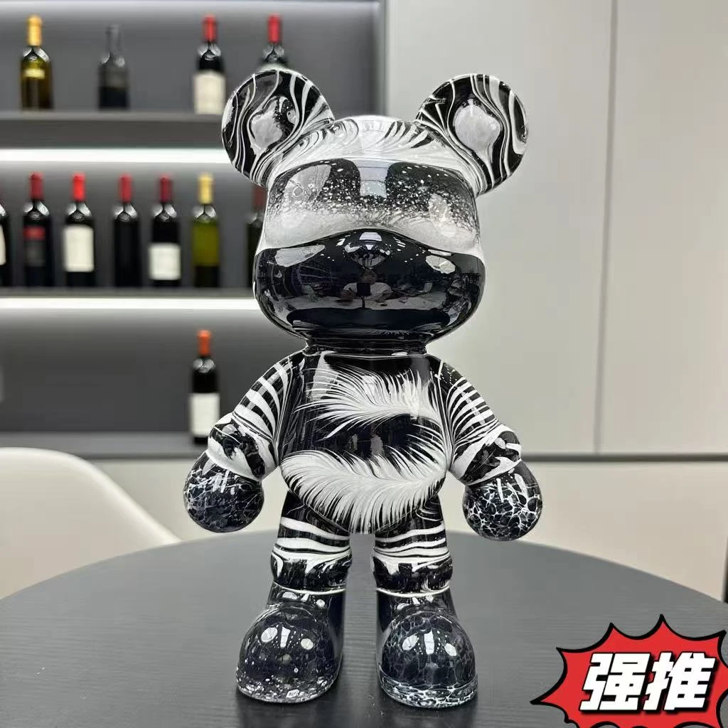 【精品现货】高档轻奢手工DIY流体熊玄关摆件装饰品暴力熊创意摆件