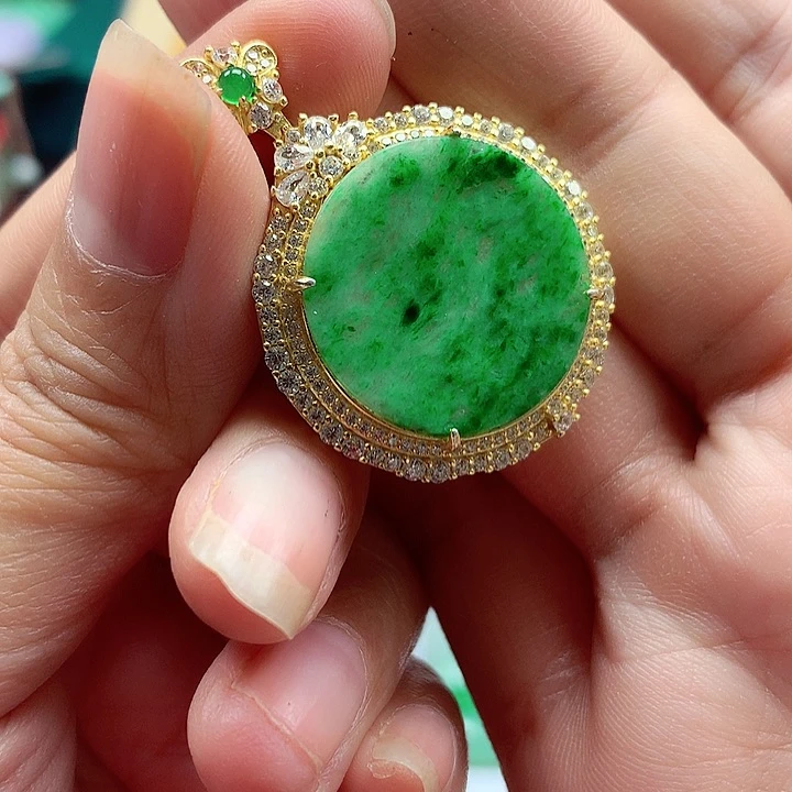 颈饰银S925镶嵌翡翠翡翠