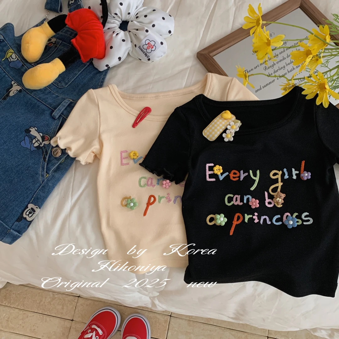 Q【动物总动员】二Hihoniya~2025夏季欧若风亲子牛仔印花卡通韩套装