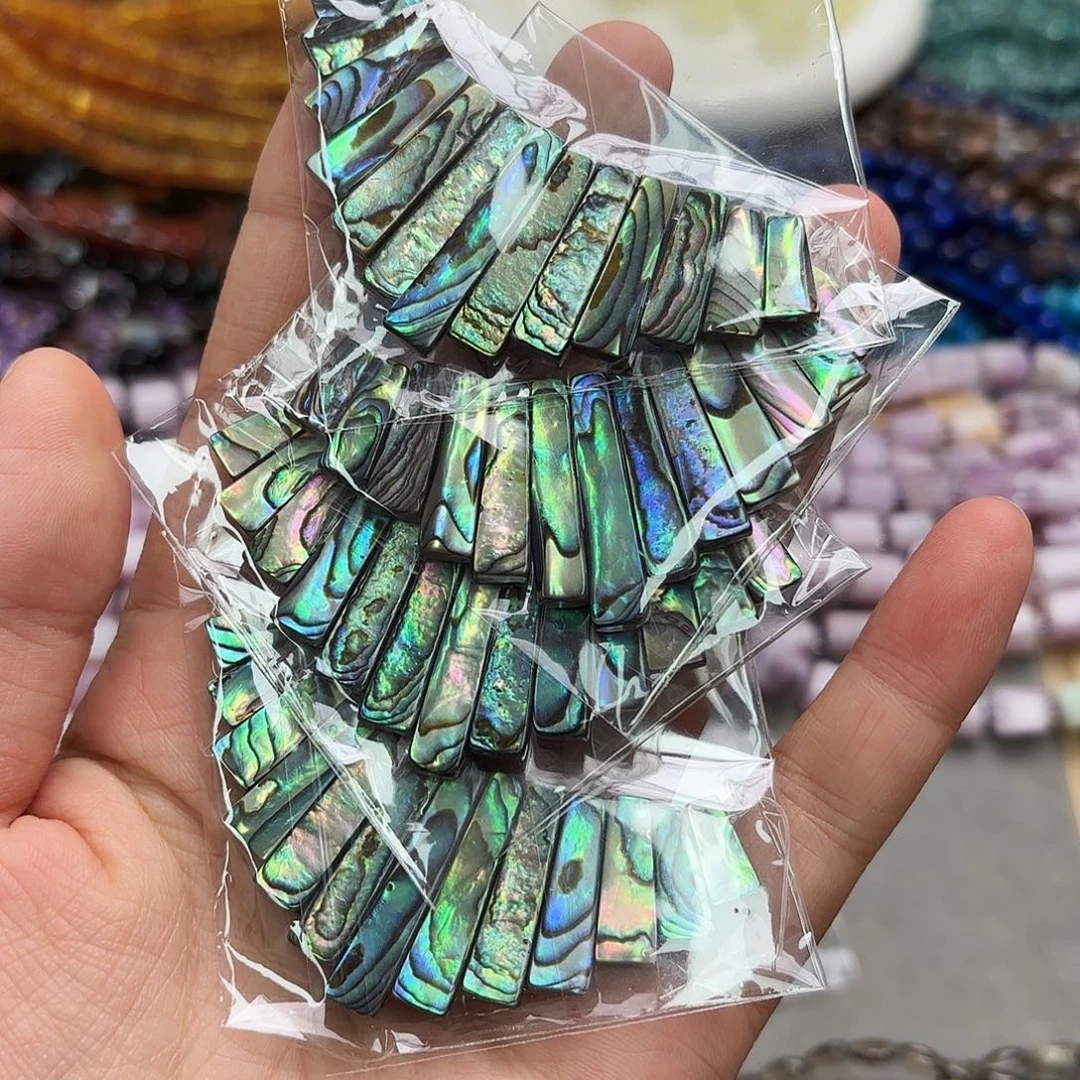 玛瑙/玉髓未镶嵌珠宝半成品鲍贝流苏一组