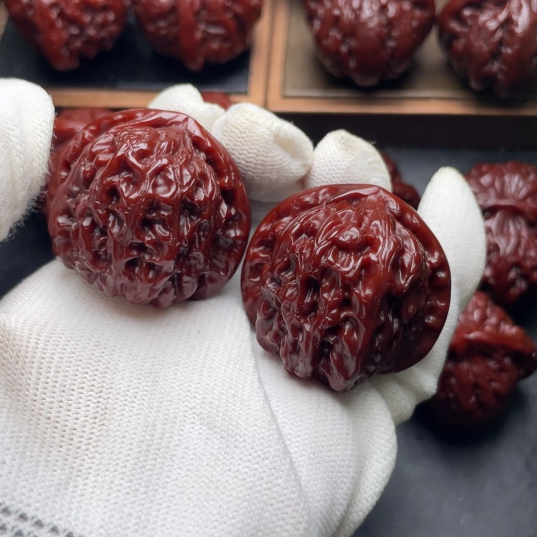 吊坠文玩核桃白狮子